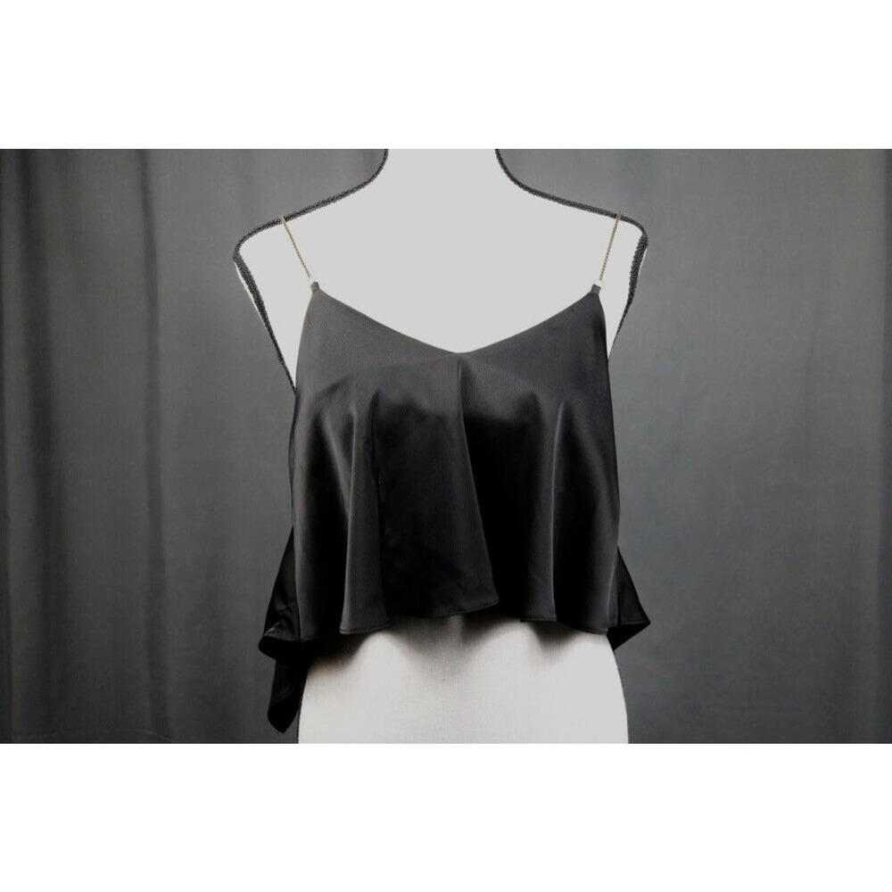 Topshop Black Chain Link Camisole Size 4